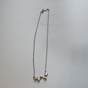 Elegant Silver Necklace with Crystal Accents